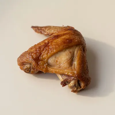 Illustration of Chicken, Wing, Meat and skin, Roasted