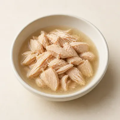 Illustration of Chicken, Canned, Meat only, With broth