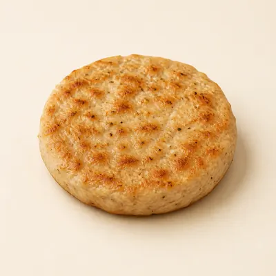 Illustration of Chicken patty, Frozen, Cooked