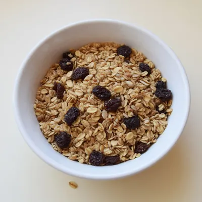 Illustration of Cereal, Kellogg's low fat granola with raisins