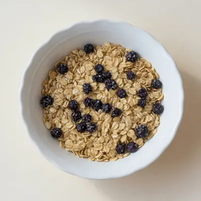 Illustration of Cereal, Heart to heart, Oat flakes & blueberry clusters