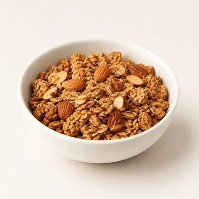 Illustration of Cereal, Honey almond flax