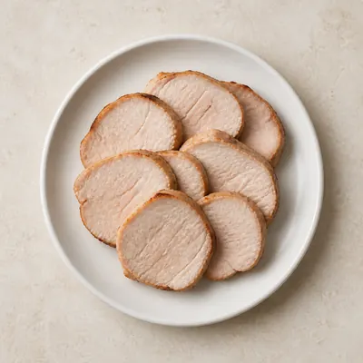 Illustration of Pork, Loin, Whole, Separable lean only, Broiled