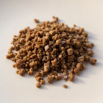 Illustration of Pork, Ground, Cooked