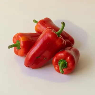 Illustration of Peppers, Sweet, Red, Raw