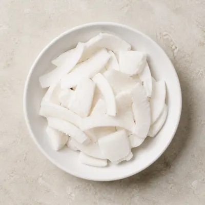 Illustration of Nuts, Coconut meat, Raw