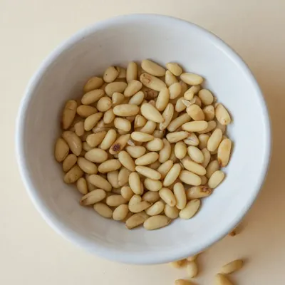 Illustration of Nuts, Pine nuts, Dried