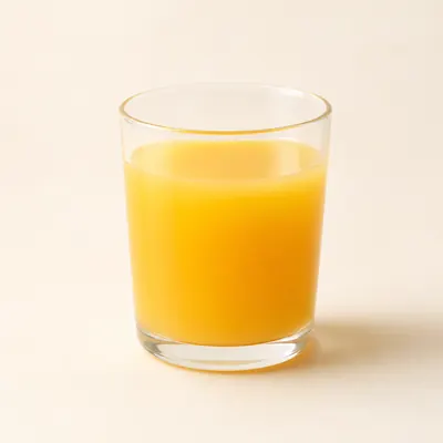 Illustration of Orange juice, Light, No pulp