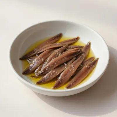 Illustration of Anchovy, European, Canned in oil