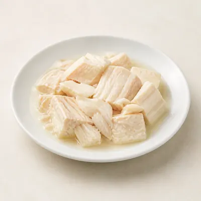Illustration of Cod, Atlantic, Canned, Solids and liquid