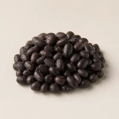 Illustration of Beans, Black turtle, Mature seeds, Boiled