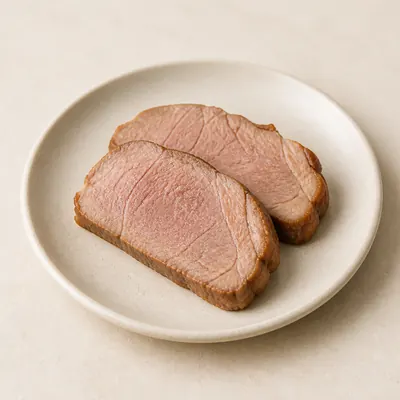 Illustration of Veal, Sirloin, Separable lean and fat, Roasted