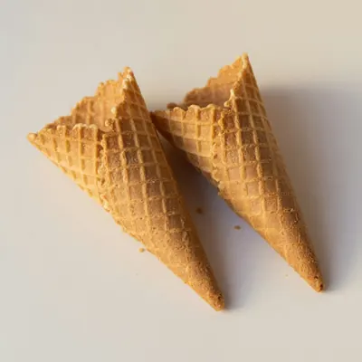 Illustration of Ice cream cones, Sugar, Rolled-type