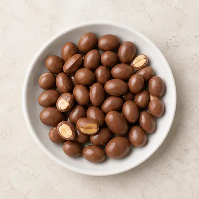 Illustration of Milk chocolate coated peanuts