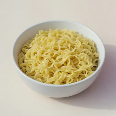 Illustration of Noodles, Egg, Unenriched, Cooked