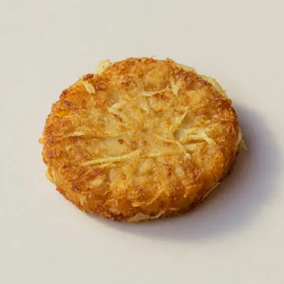 Illustration of Potatoes, Hash browns, Round pieces or patty