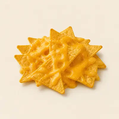 Illustration of Nachos, With cheese
