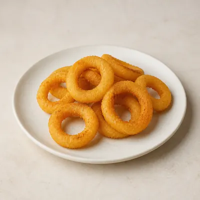 Illustration of Onion rings, Breaded and fried