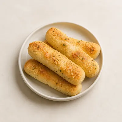 Illustration of Breadstick, Soft, Prepared with garlic and parmesan cheese