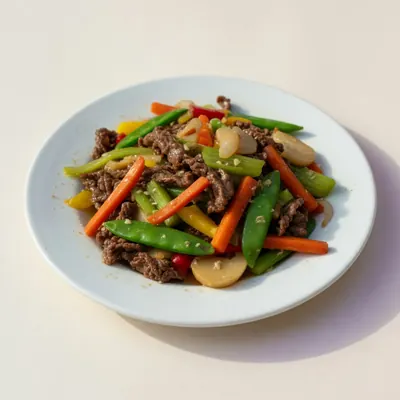 Illustration of Chinese, Beef and vegetables