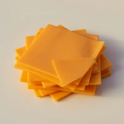 Illustration of Imitation cheese, American or cheddar, Low cholesterol