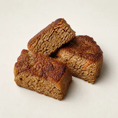 Illustration of Vegetarian meatloaf or patties